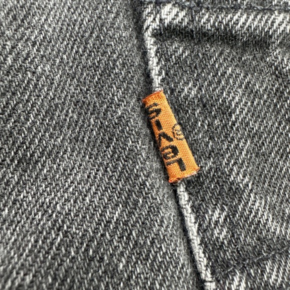 Vtg 90's Levi's 505 Orange Tab Denim Shorts 34 Black Cut Off Hemmed Made in USA - Picture 5 of 16